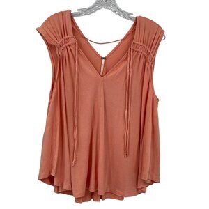 Women's Peach Sleeveless Top